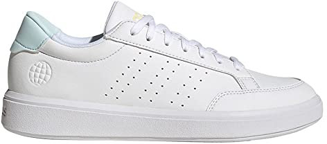 adidas Nova Court Womens FTWR White/FTWR White/Almost Blue, 38 EU, FTWR White FTWR White Almost Blue, 5 UK