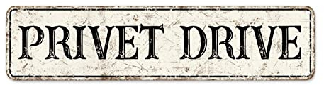 CowkissSign Privet Drive Aluminum Metal Sign Privet Drive Decor Retro Vintage Tin Metal Sign Quality Metal Sign Road Street Signs Retro Garage Signs for Men for Living Room Bedroom Workshop 12x3in