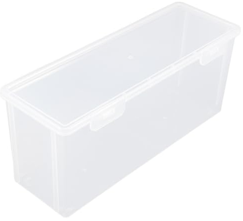 Kichvoe Transparent Bread Box Toast Storage Box Clear Plastic Bread Keeper Refrigerator Food Vegetable Fruit Storage Holder Fresh-keeping with Lid for Freezer Deli Dry Food 30X13CM