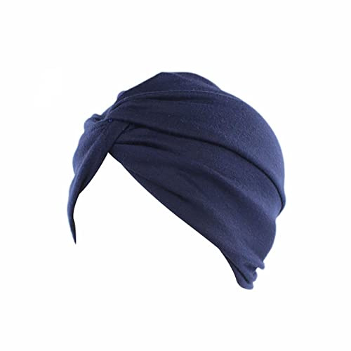 Luminary Bandana Damen – Reines Farbiges Elastisches Kopftuch oder Turban Damen – Vielseitiges Accessoire (DE/NL/SE/PL, Alphanumerisch, Einheitsgröße, Marineblau)