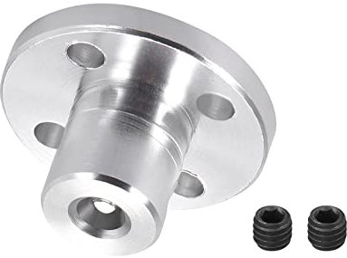 DMiotech 4mm Innen Durchmesser H13xD10 Flansch Kupplung Anschluss Starre Leitfaden Welle Unterstützung Kuppler Welle Kupplung mit Schrauben für DIY RC Modell Motoren Silber