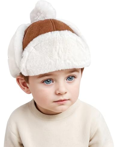 Balakaka Cappello del Bambino Berretto Beanie Pilot,Bambini Peluche Invernale Cappello Adatto a Ragazzi e Ragazze Regalo,Caldo Cappello con Orecchie per Cappelli da Bambino 1-6 Anni Cammello