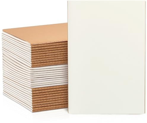 VEESUN Anteckningsbok A5 tomma sidor: 30-pack anteckningsblock skissbok kraft skydd anteckningsbok för barn och vuxna dagbok för skola kontor resor teckning tillbaka till skolan gåva