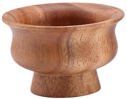 perfk Potpourri-Schüssel, Holz-Punschschale, multifunktional, für Kinder, leicht zu reinigen, Holzschale mit Fuß für Küche, Restaurant, dekorativ, klein