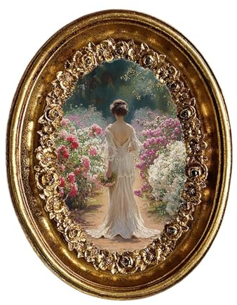 predolo Vintage Bilderrahmen 15cmx19cm Retro Fotorahmen geprägte Tischplatte Rustikal für Flur Hochzeit Urlaub