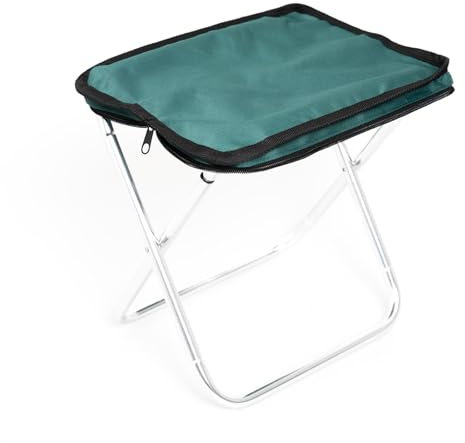 Solinder Klappbarer Campinghocker Tragbarer, zusammenklappbarer Campinghocker, mit Reißverschluss verpackter Hocker, Leichter zusammenklappbarer Hocker für Outdoor-Camping