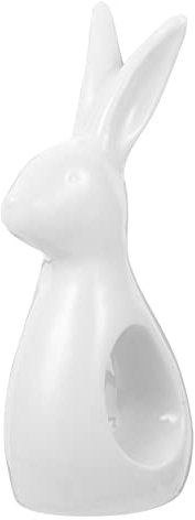 FUNOMOCYA Ceramic Ornament Stilvolle Porzellanfigur Für Wohnzimmer Schlafzimmer Und Büro Dekoratives Kaninchen Für Tisch Regale Und Mehr Charmante Realistische Gestaltung Hochglanz