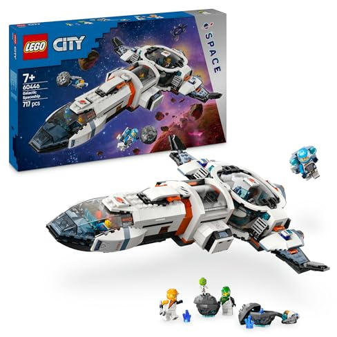 LEGO City Le Vaisseau Spatial Galactique modulaire - Jeu de Construction pour garçons et Filles dès 7 Ans - 4 minifigurines et Une Figurine d'extraterrestre - Idée de Cadeau 60446