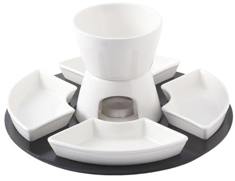 Ensemble de fondue à fondue – Chauffe-plat, résistant aux hautes températures pour la plage, les fêtes, les buffets, les pique-niques, les thés de l'après-midi