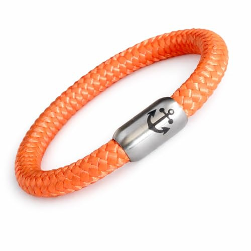 Generisch Segeltau Armband Ø 8 mm viele Farben mit Edelstahl Magnetverschluss und Schmuckbeutel, Maritim, Surferarmband, viele Farben verfügbar, Handmade, Surferarmband Damenarmband, Herrenarmband