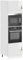 qohoio 3315053 Oven Cabinets 2 pcs Porto Gloss White Engineered Wood Kitchen Base Oven Cabinet,Base Kitchen Unit