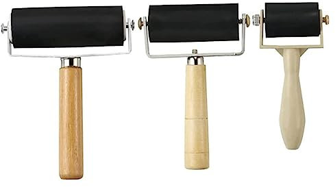 DIYEAH 3pcs Rubber Ink Roller Convenient for Household Use Wear-Resistant Craft Roller for Boys and Girls Manual Use