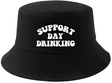 dalerno Support Day Drinking Hut – Lustiger Bucket Hat Saufen Mallorca – Fischerhut Alkohol Feiern – JGA Anglerhut Männer Frauen – Partyhut Sommerhut Festival Junggesellen-Abschied Bier Spaß