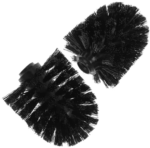 Alipis Cabezales De Repuesto para Cepillo De Inodoro Negro 80x100mm Plásticos Recambios Resistentes para Limpieza Profunda Baño 2 Piezas Compatibles Cepillos Estándar