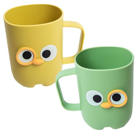 ROMISBABA 2 pièces Gobelets Brosse Dents Plastique Capacité Chute pour Salle de Bain et Voyage Pot Brosse Dent Pratique pour Brossage et Rangement des Accessoires Réutilisable