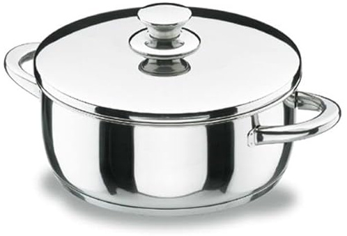 Casserole 32 Vitrocor en acier inoxydable, diamètre 32 cm, convient pour vitrocéramique, anti-adhésive. Conçu pour : cuisiner au quotidien.