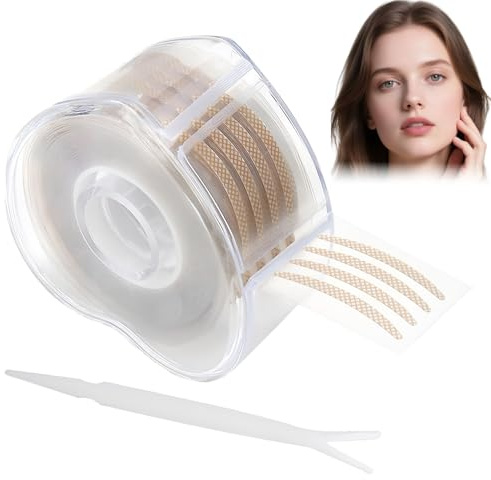 QYHON Schlupflider Stripes unsichtbar 600 Stk, Augenlid Stripes Hautfarbe | Schlupflider Tapes & Eyelid Tape – Augenlid Stripes unsichtbar, wasserfest, natürlich für sofortiges Lifting