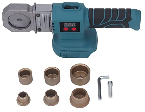 Fusor de tuberías de agua Máquina de soldadura PPR 350 W Pantalla digital de alta potencia Ajuste de temperatura Calentamiento rápido uniforme para plomería ABS Kit de 3 cabezales