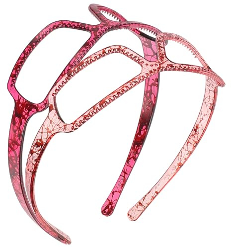 TOVINANNA Lunettes et Maintiennent la Coiffure pour Femmes Design Artistique Bandeaux Lot de 2 Confortables pour Maquillage et Lavage Visage