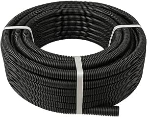 Tubo Corrugato Passacavi Ø25 mm – Rotolo 10 m – Guaina Flessibile per Impianti Elettrici, Protezione Cavi, Interno/Esterno – Resistente e Facile da Posare – LEMAG SRL