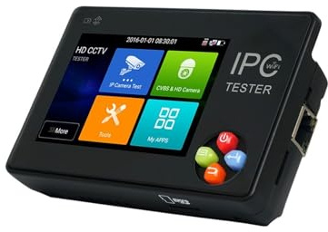 NJJIHUI Tester CCTV, Tester For Telecamere IP Di IP/CVBS/AHD/TVI/CVI 4K H.265 Completo Da 3,5 Pollici Cvbs, Monitor CCTV, E Display per fibra ottica, cablaggio