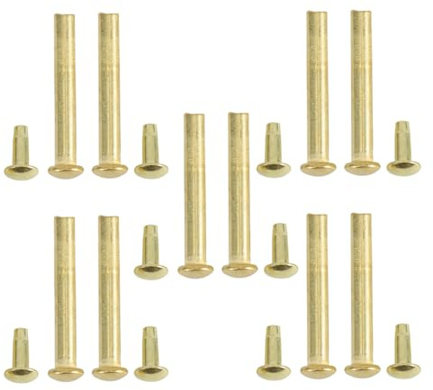 LALAFINA Kit 10 Set di Rivetti e Perni per Ventagli Pieghevoli in Acciaio Inossidabile Accessori di Fissaggio per Riparazione e Sostituzione Ventagli Tondi Richiudibili