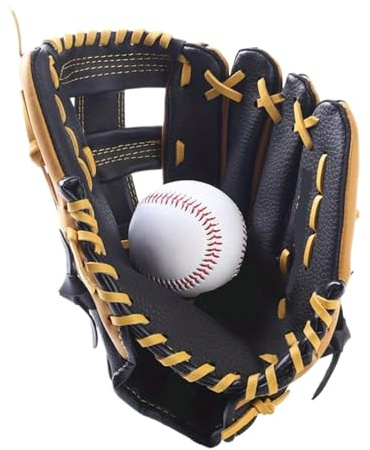 Gant de Baseball Gant de Baseball for l'entraînement au Lancer, en Cuir Double Couche, adapté aux Adolescents et Adultes, mitaine Softball pour Le Softball