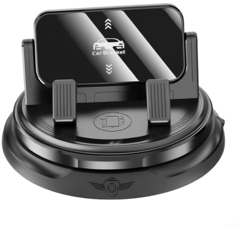 Wodsty 360 Gradi Rotante Auto per Cruscotto, Supporto Telefono Con Indicatore Numero Di Parcheggio per Navigazione, Materiale ABS Stabile Supporto Telefono