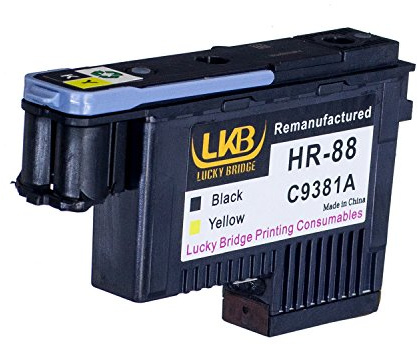 Lucky Bridge HP88 - Cabezal de impresión C9381A remanufacturado negro y amarillo compatible con impresora HP Officejet con impresora PRO K5400 L7550 L7580 L7590 L7650 L7680 L7750 L7780 L7790