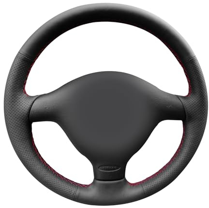 MEWANT Lenkradbezug zum Nähen für für Golf 4 für Passat B5 für Polo MK6 | für Golf 4 für Passat B5 für Polo MK6 für Seat Leon 1M für Fabia 1(6Y) Hand Nähen Mikrofaser Leder Auto Lenkradhülle