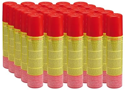 Rothenberger Industrial 25x Nachfüllgas 100 ml | Feuerzeuggas | Gaskartusche | Universalgas | hoher Reinheitsgrad | für Feuerzeuge Gasbrenner zum Wieder befüllen inkl. 5 Adapter | 35840