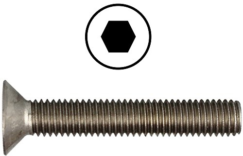 D´s Items | Senkschrauben - M10x70 - DIN 7991 - Edelstahl A2 - [10 Stück] - | Senkkopfschrauben mit Innensechskant (ISK) u. Vollgewinde V2A