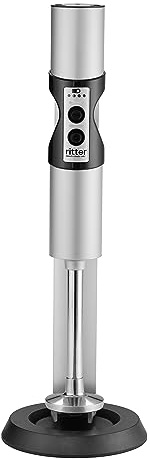 ritter stilo 7 kabelloser Stabmixer, Pürierstab mit Akku aus Vollmetall, Made in Germany, Silber