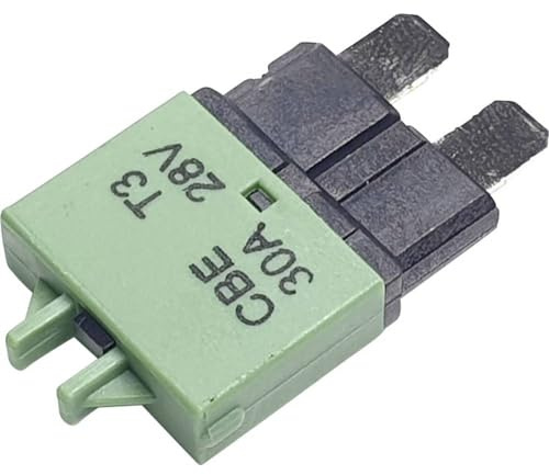 Hansor Circuit Breaker Standard, Typ 3, Manual Reset, 30A CBE3 Series 30A Leitungsschutzschalter für Standard-Flachsicherung, 30 A, Grün, 1 Stück