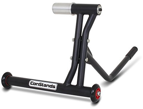 ConStands - Motorrad Montageständer kompatibel mit Ducati Panigale V2 20-24 Schwarz Matt Hinterrad Single Racing inkl. Adapter