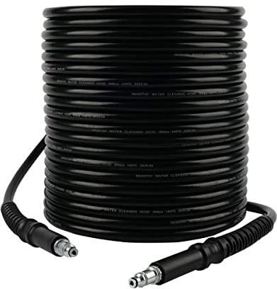 Fai Top 6M High Pressure Hose with Quick Connector Compatible for Bosch AQT High Pressure Washers (15M, Black) (6M)