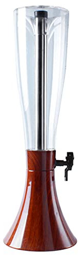 Dispensador de torre de cerveza, dispensador de torre de bebidas transparente de 4 l, con tubo de hielo de acero inoxidable extraíble, fácil de limpiar, para bar, fiestas en casa, restaurante,A