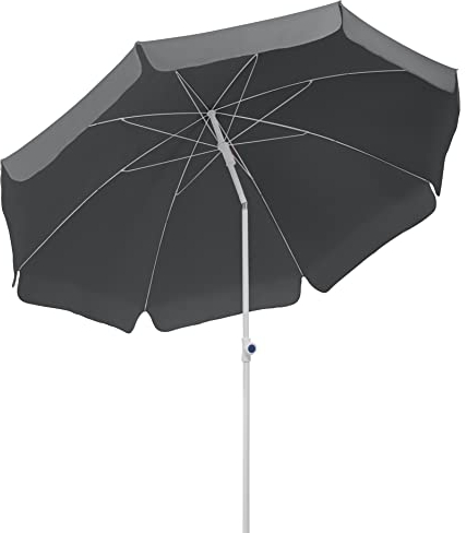 Schneider Sonnenschirm Ibiza, anthrazit, 200 cm rund, 680-15, Gestell Stahl, Bespannung Polyester, 2.1 kg
