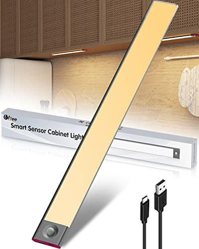 LED Unterbauleuchte Küche Akku Bewegungsmelder, 3600mAh 40cm Dimmbar Schrankbeleuchtung mit Bewegungssensor USB Aufladbar Küchenunterbauleuchte Ohne Kabel Schrankleuchten Batterie Küchen Lichtleiste