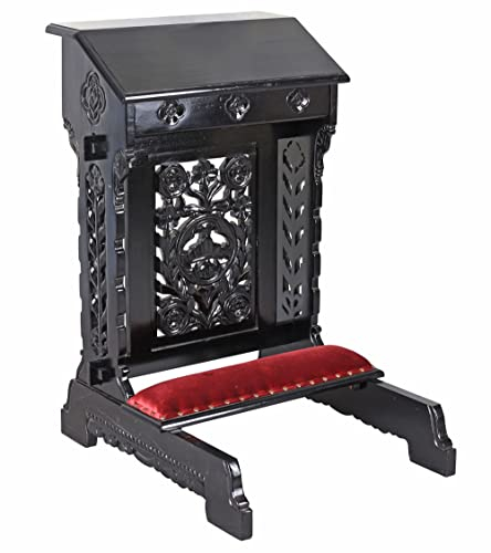 Kirchenbank Mahagoni Schwarz Betbank Betstuhl Beichtstuhl 53cm Breit mar187 Palazzo Exklusiv