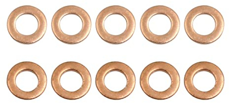 DTGN 4mmx8mmx1mm(IDxADxT) Flach Kupfer Dichtung Unterlegscheiben - 20Pack - Gut für Industrie Maschinen M4 Schrauben - Kupfer Flach Ring Dichtungen