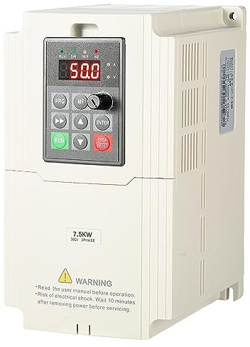 DEWIN Inverter per Motori Trifase, 7.5KW 380V Ingresso trifase Uscita trifase, Inverter 7,5 kW Azionamento a Frequenza Variabile VFD Convertitore di Frequenza (Size : 7.5kW)