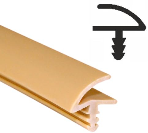 SN-TEC Zimmertürdichtung/Türdichtung/Türgummi TD 3018 für 3mm Nut und 11mm Falz, Farbe: Beige (25 Meter)
