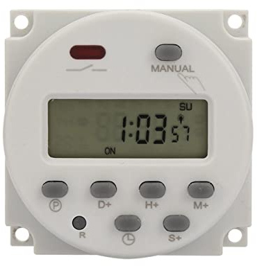 Greensen Dispositivo Programable Temporizador Programable Semanal Interruptor de Tipo Pequeño Temporizador de Cuenta Regresiva Interruptores Magnéticos (220 VCA)