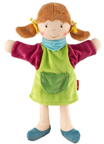Sigikid Gretel Handpuppe Puppentheater Rollenspiel Kinder Mitbringsel | Plüschfigur Handpuppe für fröhliches Rollenspiel - kindgerecht spielen und lernen