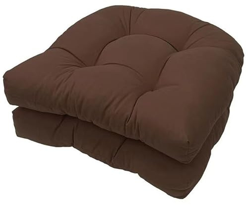 AZVFLY Stuhlkissen 2er Set, Sessel Kissen Zurück Sitzkissen Pad 48x48 cm, Sitzpolster für Outdoor Geeignet, Bequemes Sitzpolster für Gartenmöbel Oder Stuhl