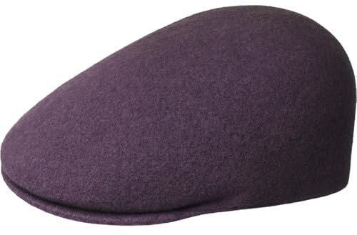 Kangol Seamless Wool Gatsby 507 Flatcap Schiebermütze Schnabelmütze Gatsbymütze Wollcap Schirmmütze Damen/Herren - mit Schirm, Schirm Winter Herbst-Winter - M (56-57 cm) Pflaume