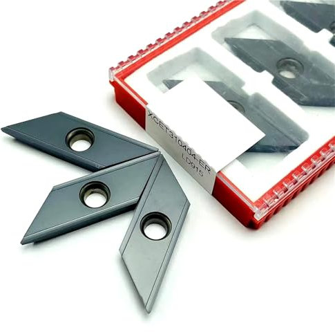 XCET310404 LD915 Hartmetalleinsatz für Ecc31005 Fasenschaft Extra langer Fasenfräser CNC-Fasenschaftfräser XCET-Drehwerkzeug Wendeschneidplatten