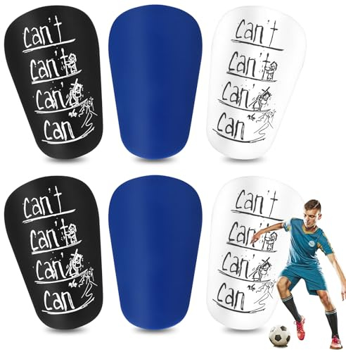 3 Paar Mini Schienbeinschoner Fußball, 10 x 6cm Kleine Schienbeinschoner, Mini Shin Pads fußball Schutzausrüstung für Männer, Frauen, Jungen, Mädchen, Erwachsene