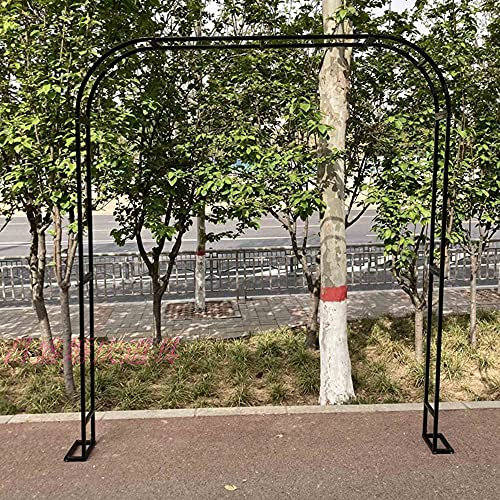 Arche de jardin en métal noir pour plantes grimpantes, tonnelle de 200 cm de haut pour pelouse extérieure et jardin avec sous-composants